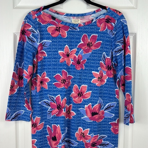 NWT Capelton Road Bateau dress bold blossoms sz sm - Picture 2 of 6